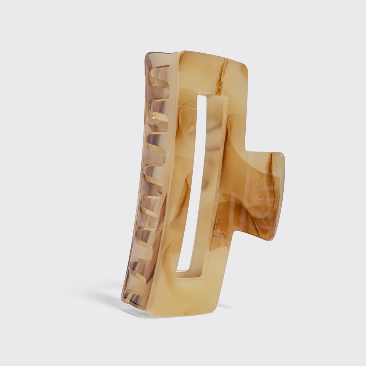 Recycled Plastic Jumbo Claw Clip : Chocolate Marble