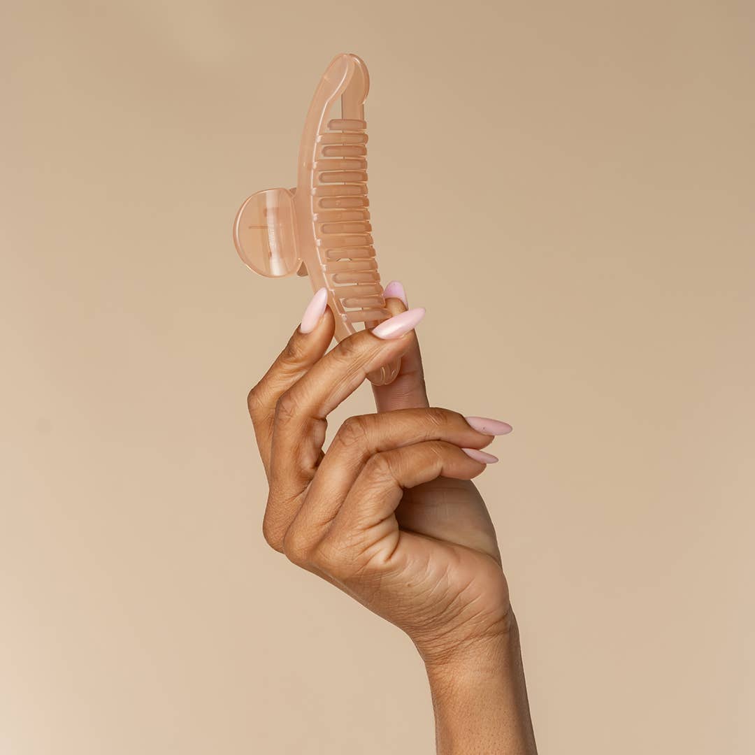 Recycled Plastic Large Arched Clip : Soft Pink