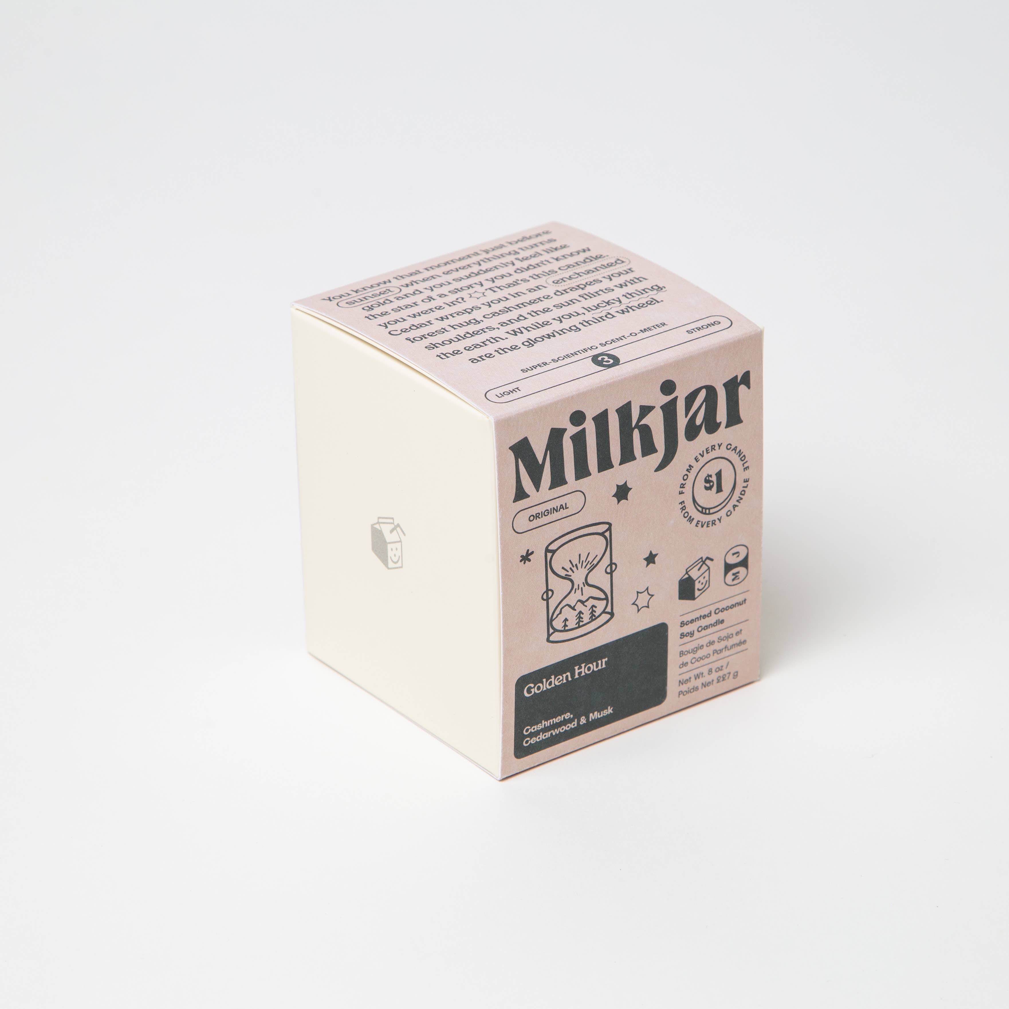Golden Hour : Cashmere, Cedarwood Coconut Soy 8oz Candle