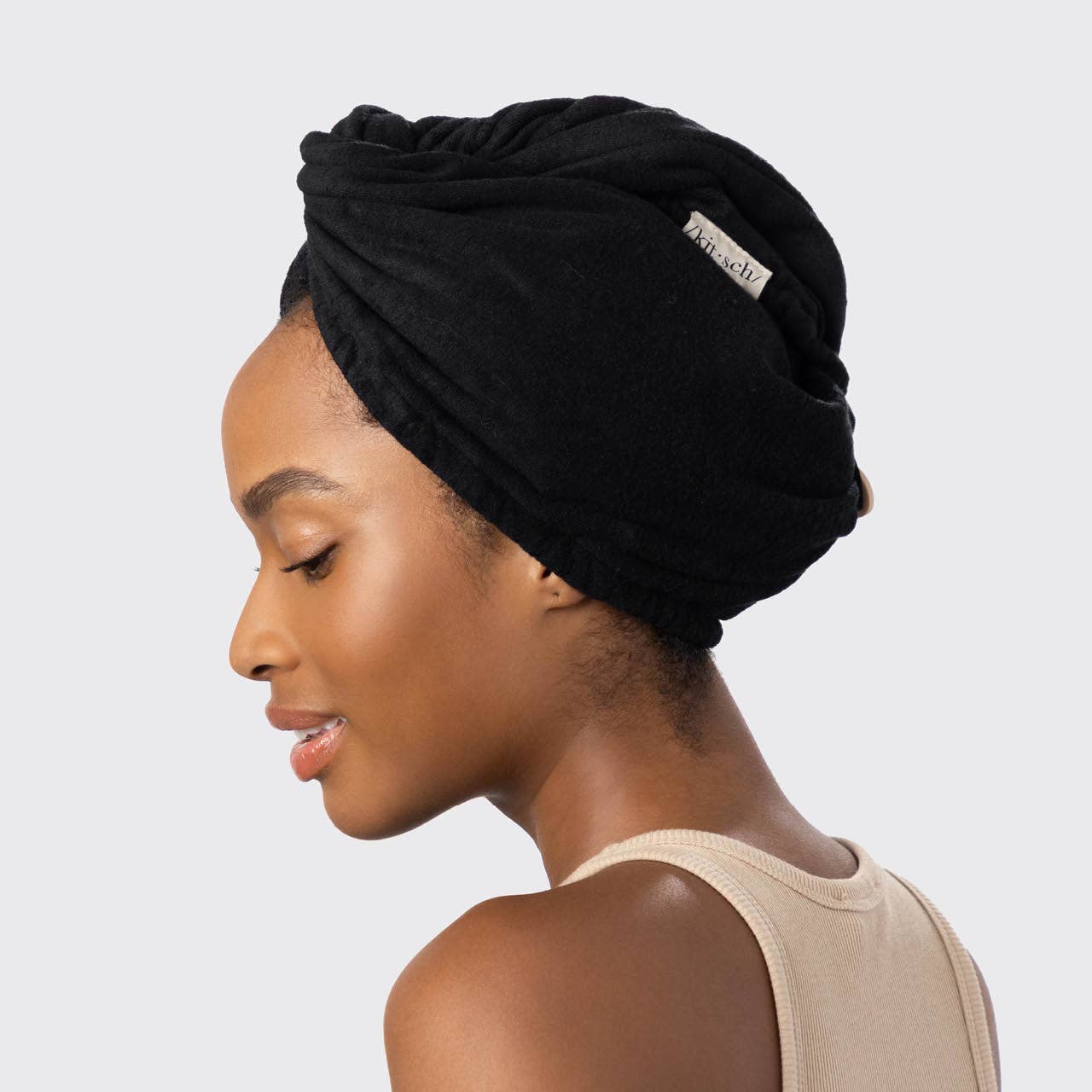 Quick Dry Hair Towel : Black
