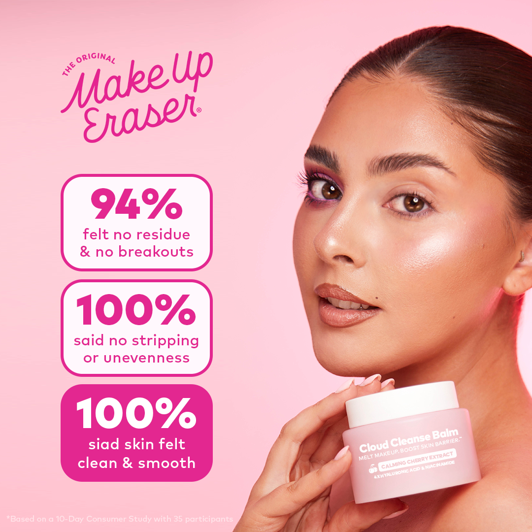 Cherry Cloud Cleanse Balm emulsifying Korean melt mini jar for gentle makeup remova