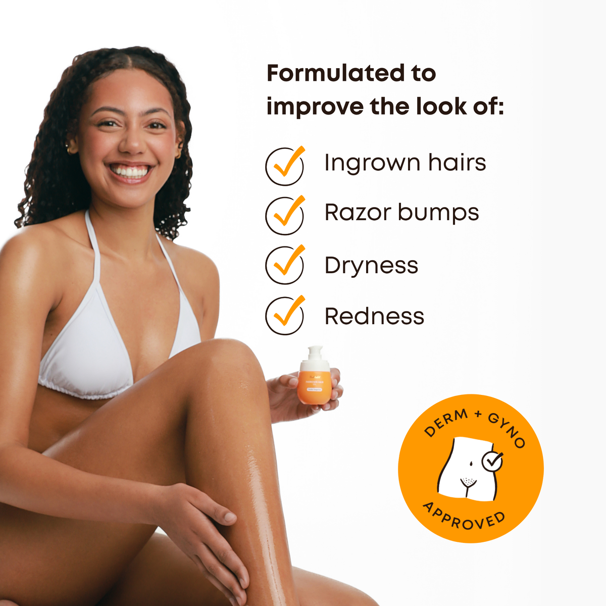 BUSHBALM Ingrown Hair Oil Vanilla Tangerine 30ml, alternate view 3