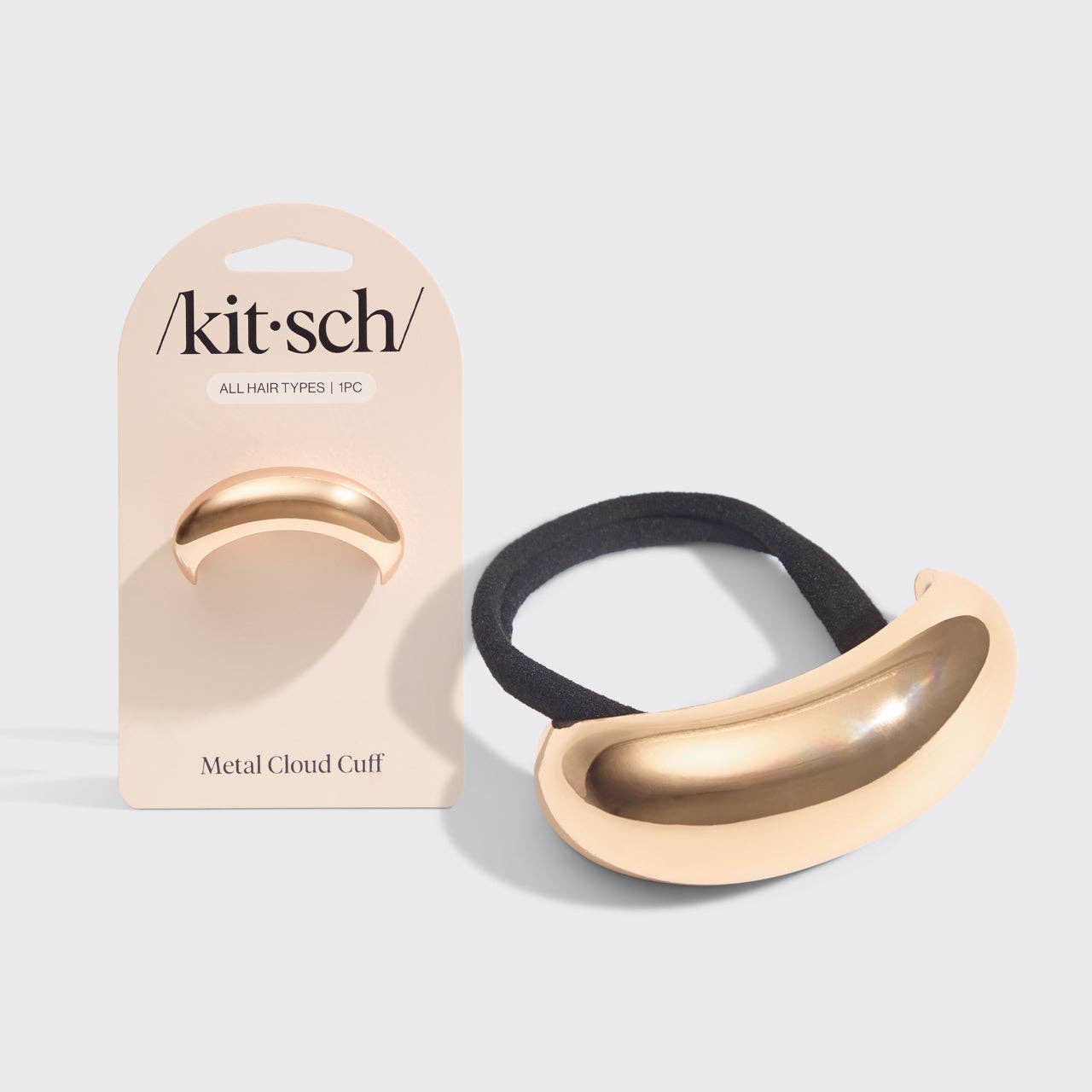 Kitsch gold metal cloud cuff ponitail holder