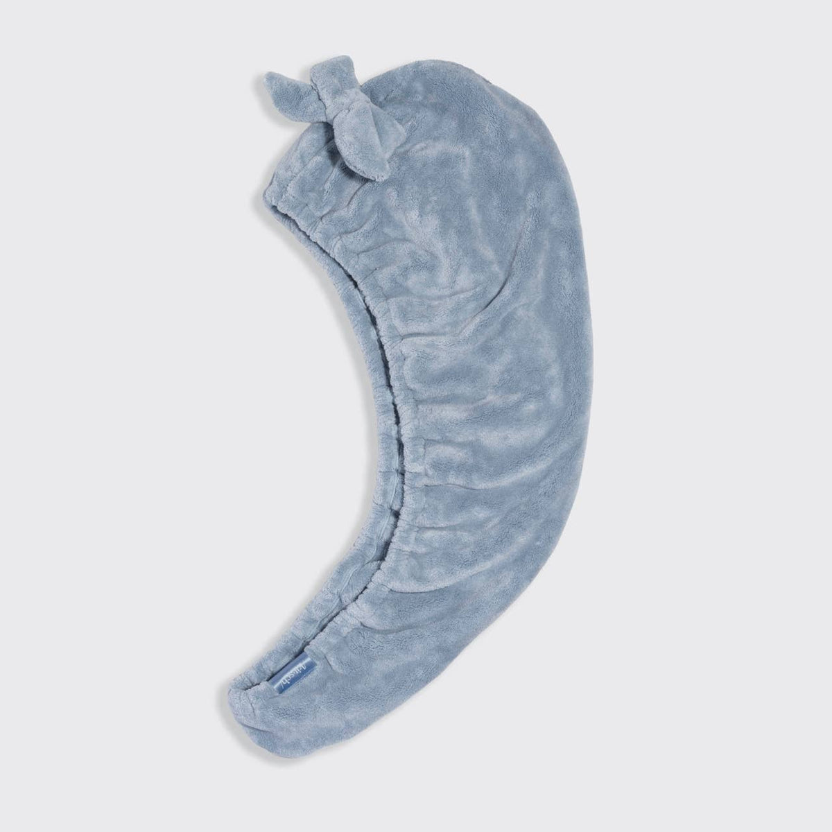 Plush Microfiber Hair Towel Turban with Bow |  Coastal Blue