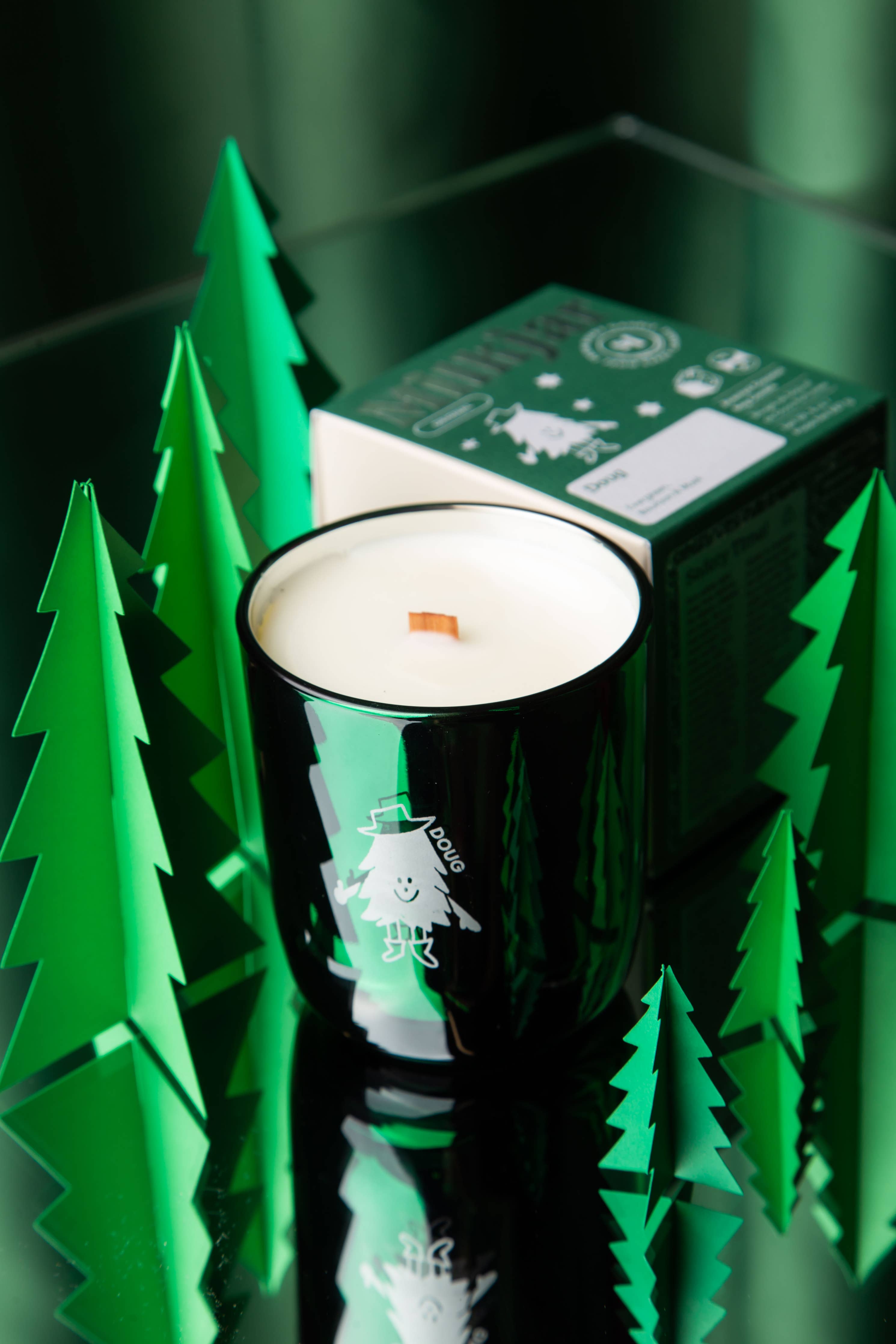 DOUG Evergreen, Bourbon & Musk Coconut Soy Candle