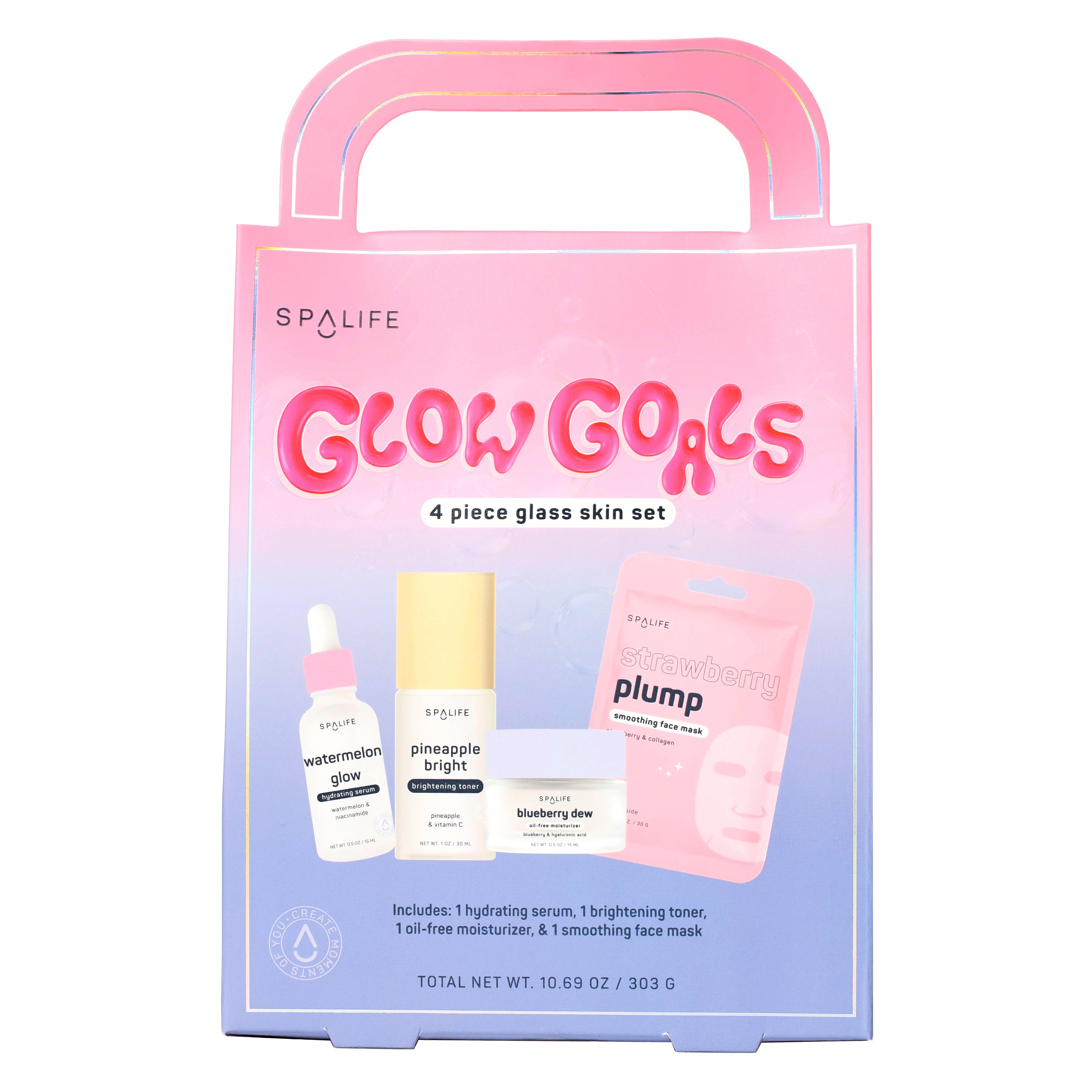 Spalife Glow Goals 4-piece glass skin care   gift for tweens girls