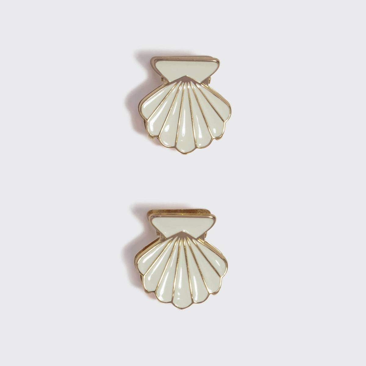 KITSCH Shell-shaped metal claw clips