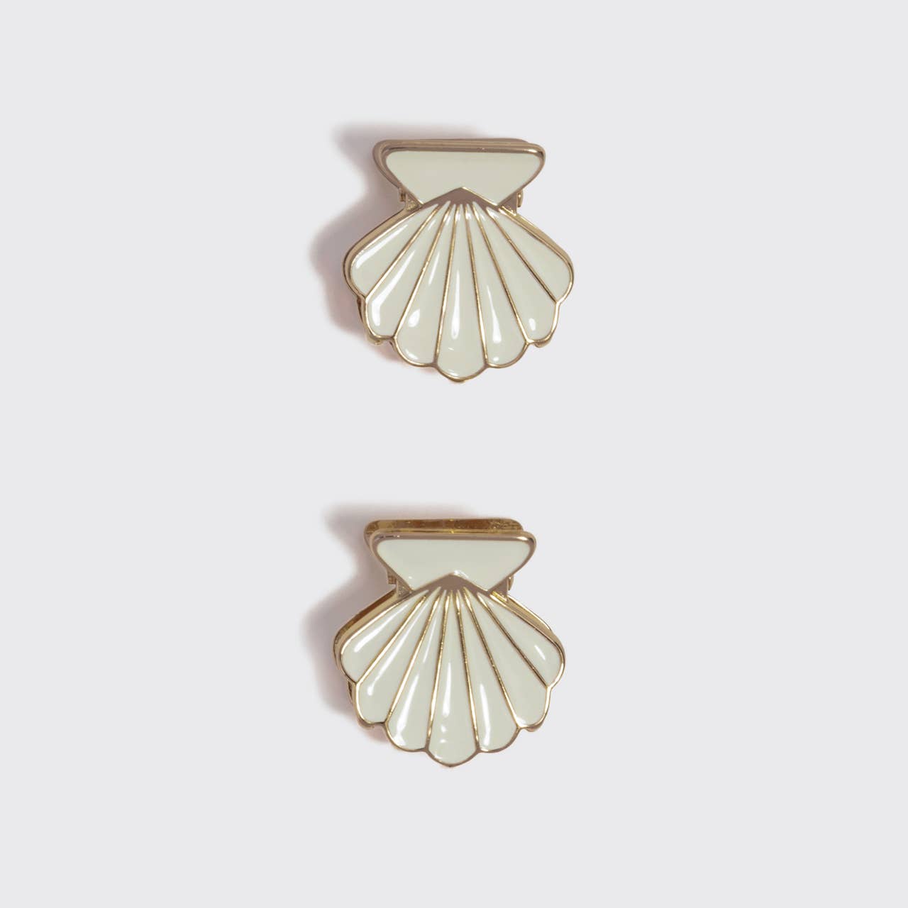 KITSCH Shell-shaped metal claw clips