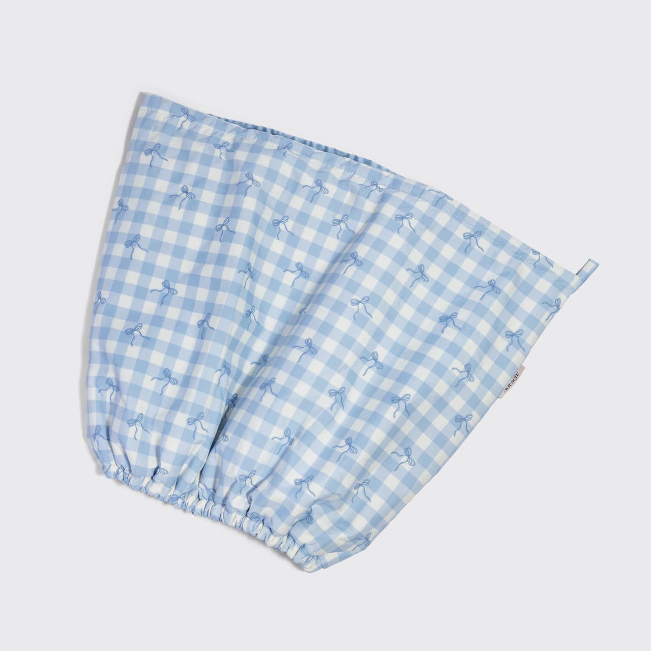 Satin Lined Flexi Shower Cap : Gingham Blue