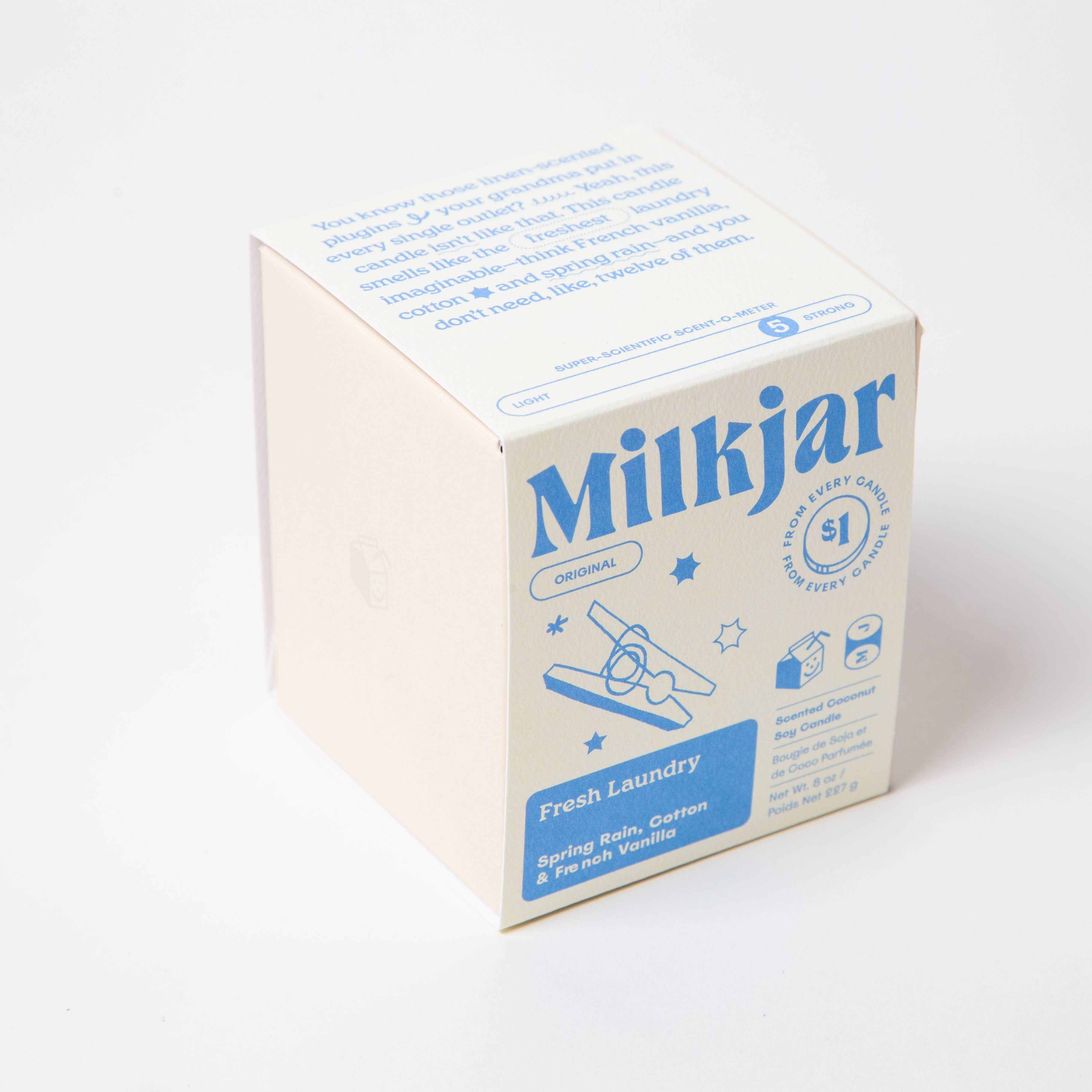 Fresh Laundry : Rain, Cotton & Vanilla Coco Soy 8oz Candle