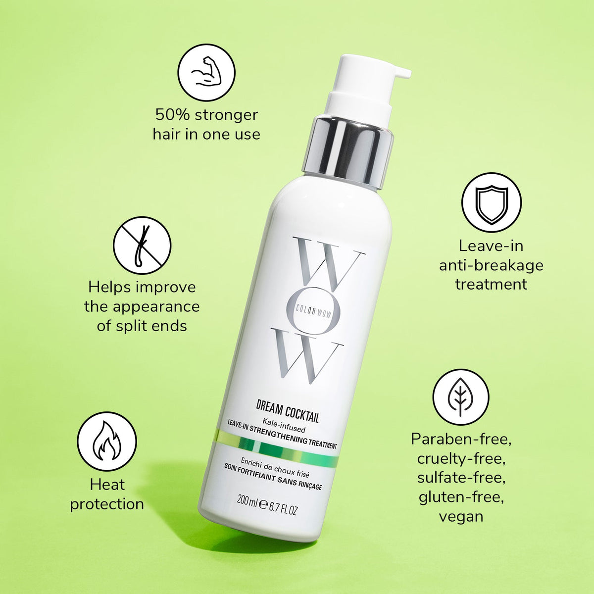 Color Wow Dream Cocktail Kale-Infused Leave-In Treatment, alternate view 3