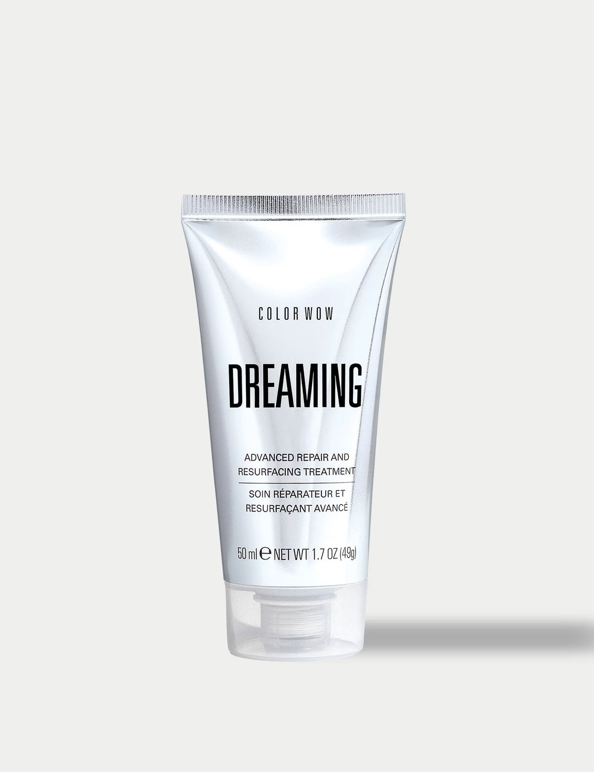 50ml squeeze tube of Colorwow Dreaming Advanced Repair and Resurfacing Treatment