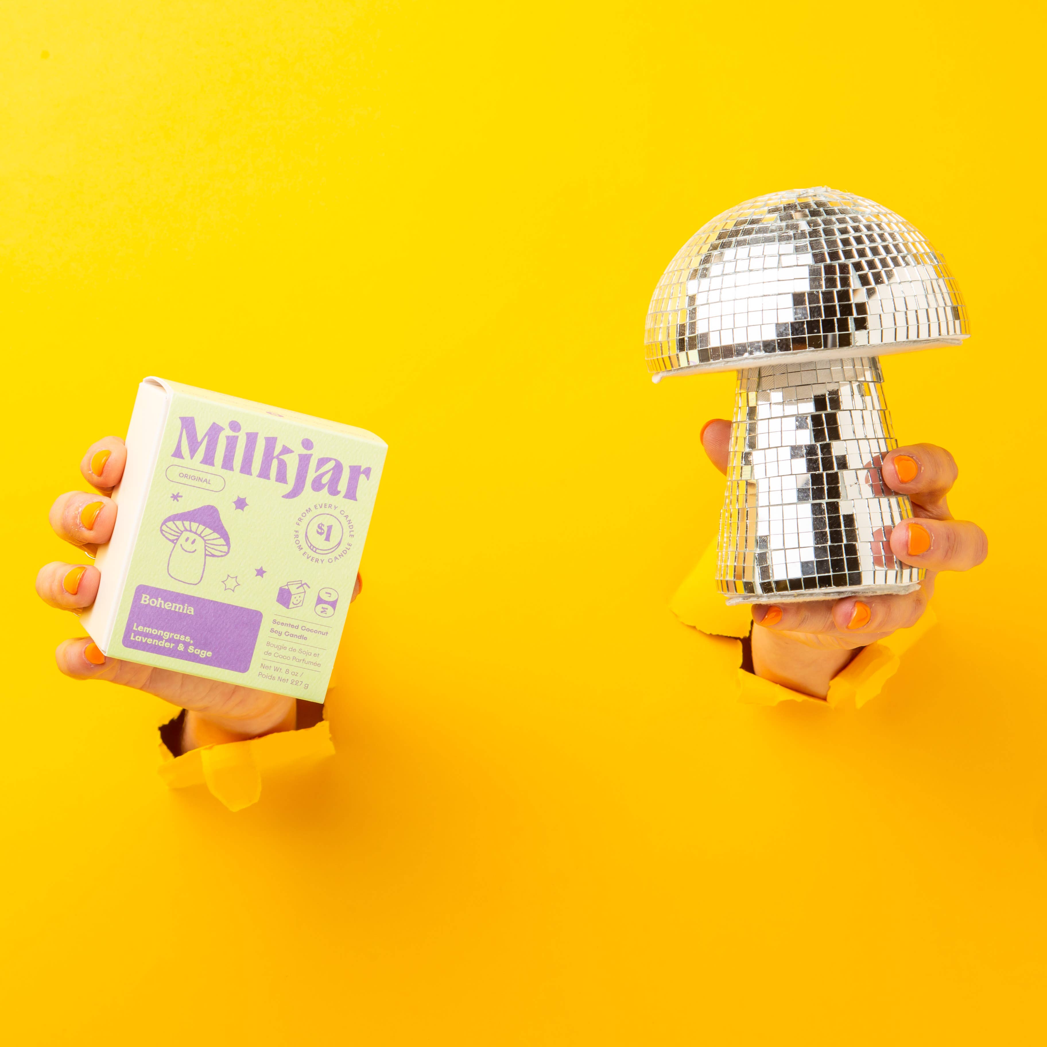 Bohemia : Lemongrass, Lavender & Sage Coconut Soy 8oz Candle