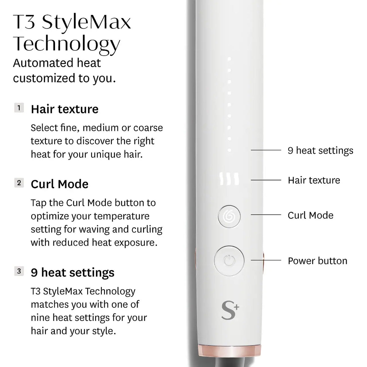 T3 SinglePass StyleMax flat iron detail