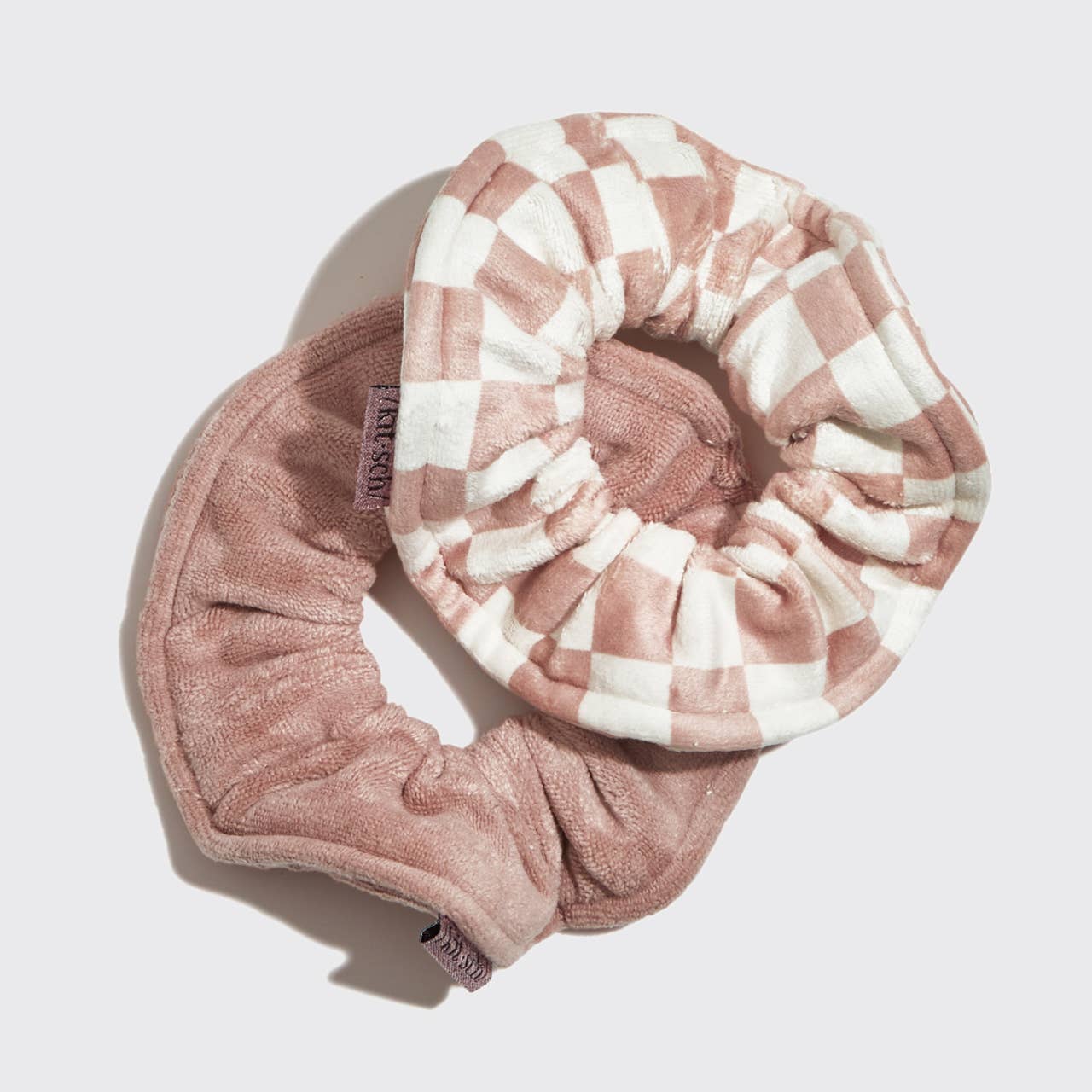 Microfiber Quick-Dry Towel Scrunchie 2PC : Terracotta Checker